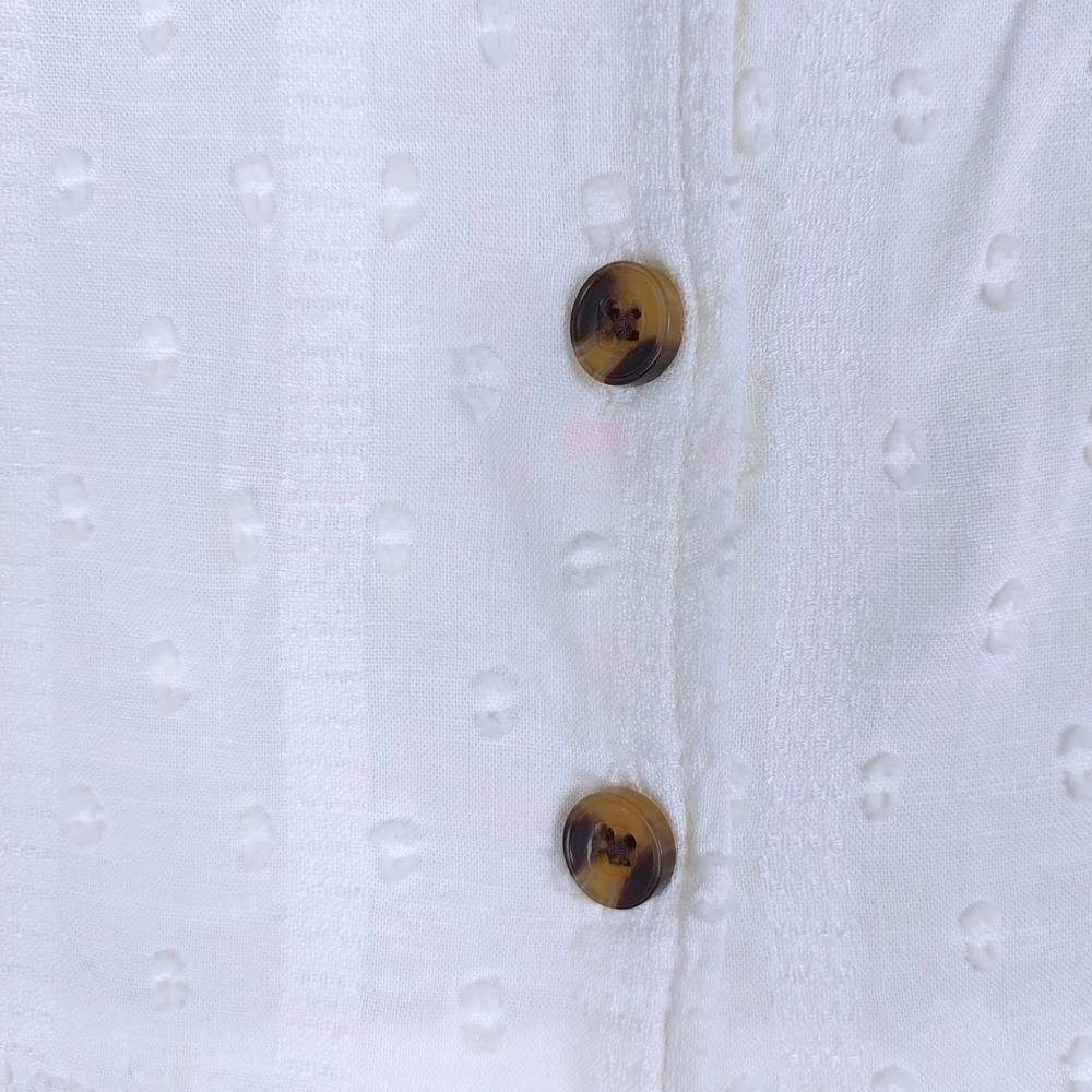 Sonoma Tiered Maxi Dress Small Ivory Cotton Cap Sleeve Peasant Boho Cottage READ - Picture 5 of 8